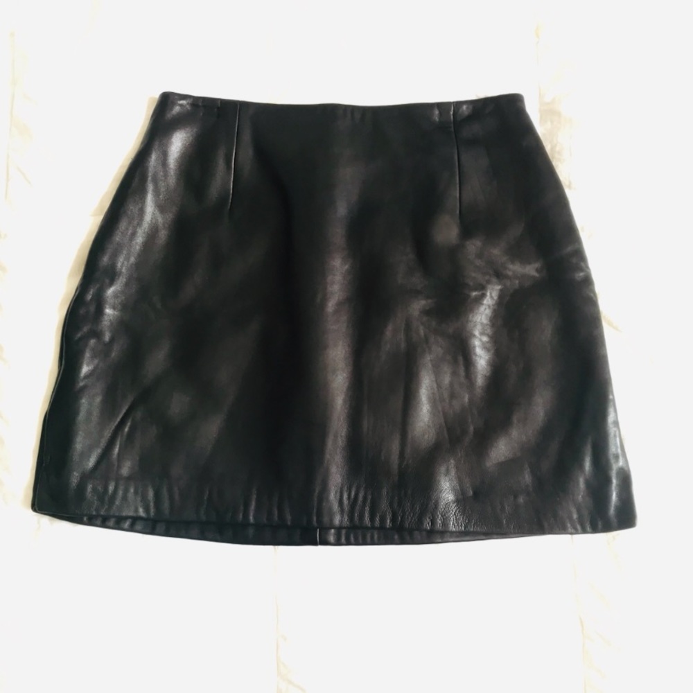 ♣️ NWOT ANDREW MARC LEATHER MINI SKIRT ♠️